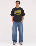 Mockup Boxy Heavyweight Tee Black male full-body 10