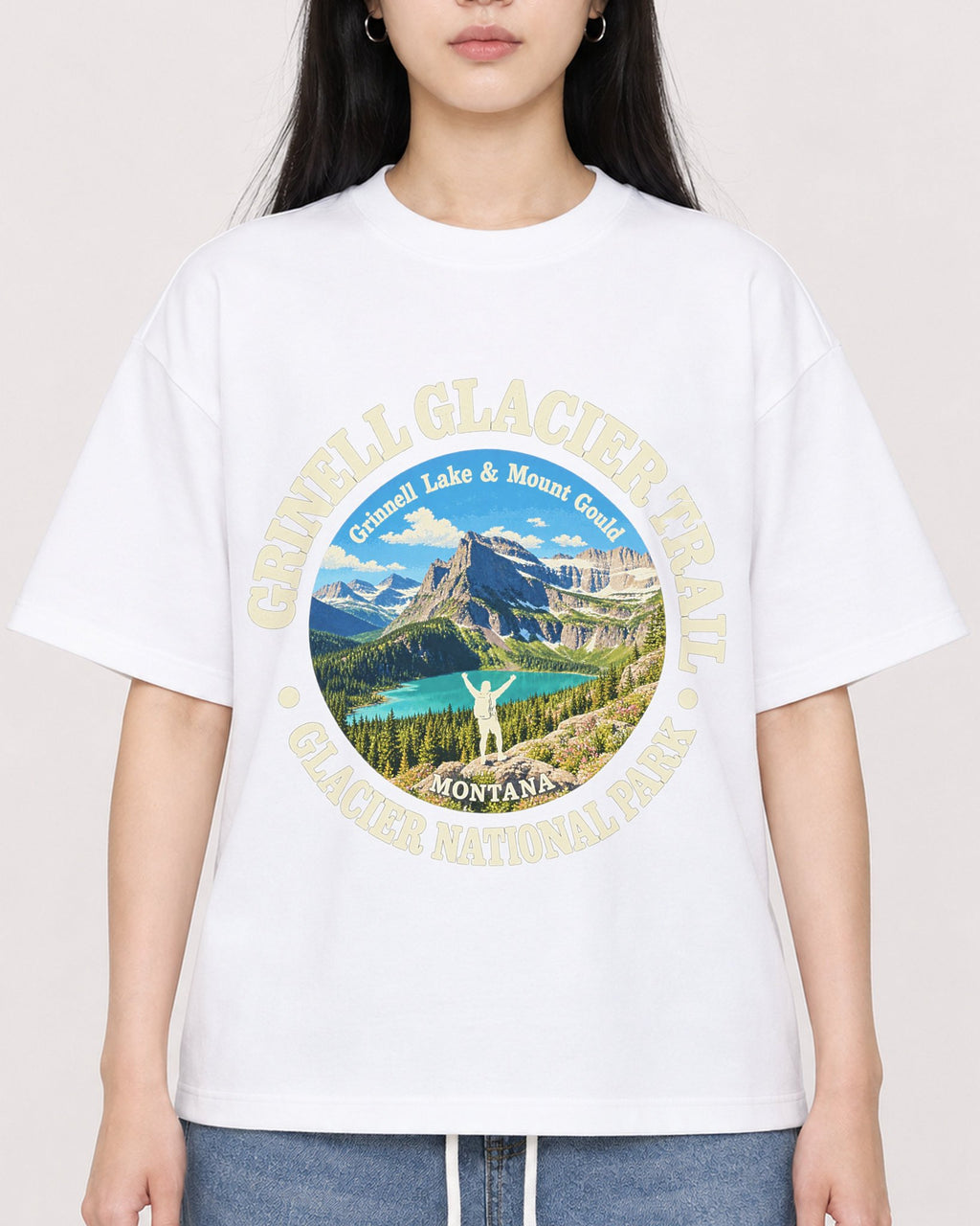 Mockup Boxy Heavyweight Tee White female close-up 01