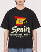Mockup Boxy Heavyweight Tee Black male close-up 11