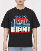 Mockup Boxy Heavyweight Tee Black male close-up 01