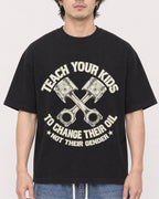 Mockup Boxy Heavyweight Tee Black male close-up 03
