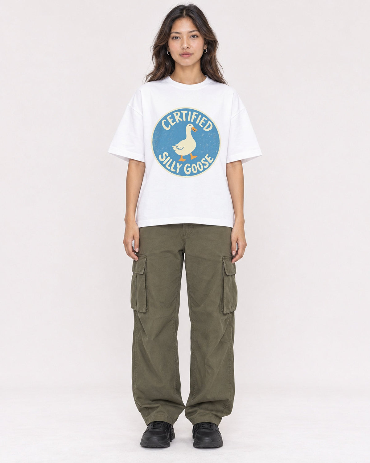 Mockup Boxy Heavyweight Tee White female full-body 02