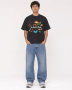 Mockup Boxy Heavyweight Tee Black male full-body 06