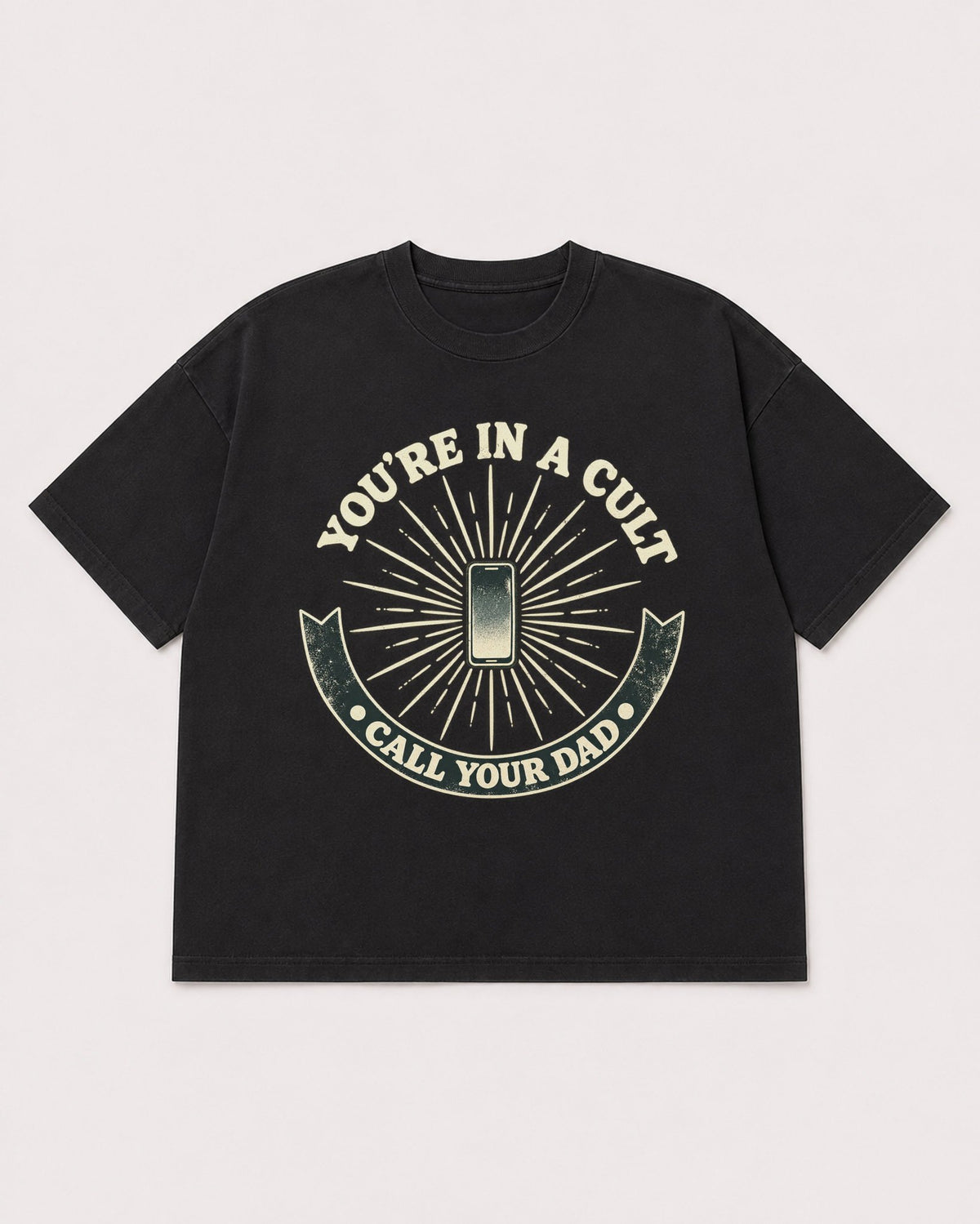 Mockup Boxy Heavyweight Tee Black product