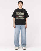 Mockup Boxy Heavyweight Tee Black male full-body 21