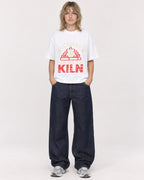 Mockup Boxy Heavyweight Tee White female full-body 19