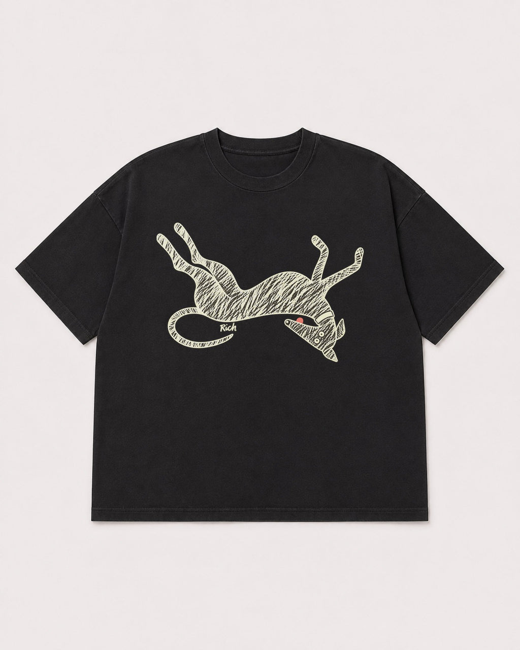 Mockup Boxy Heavyweight Tee Black product