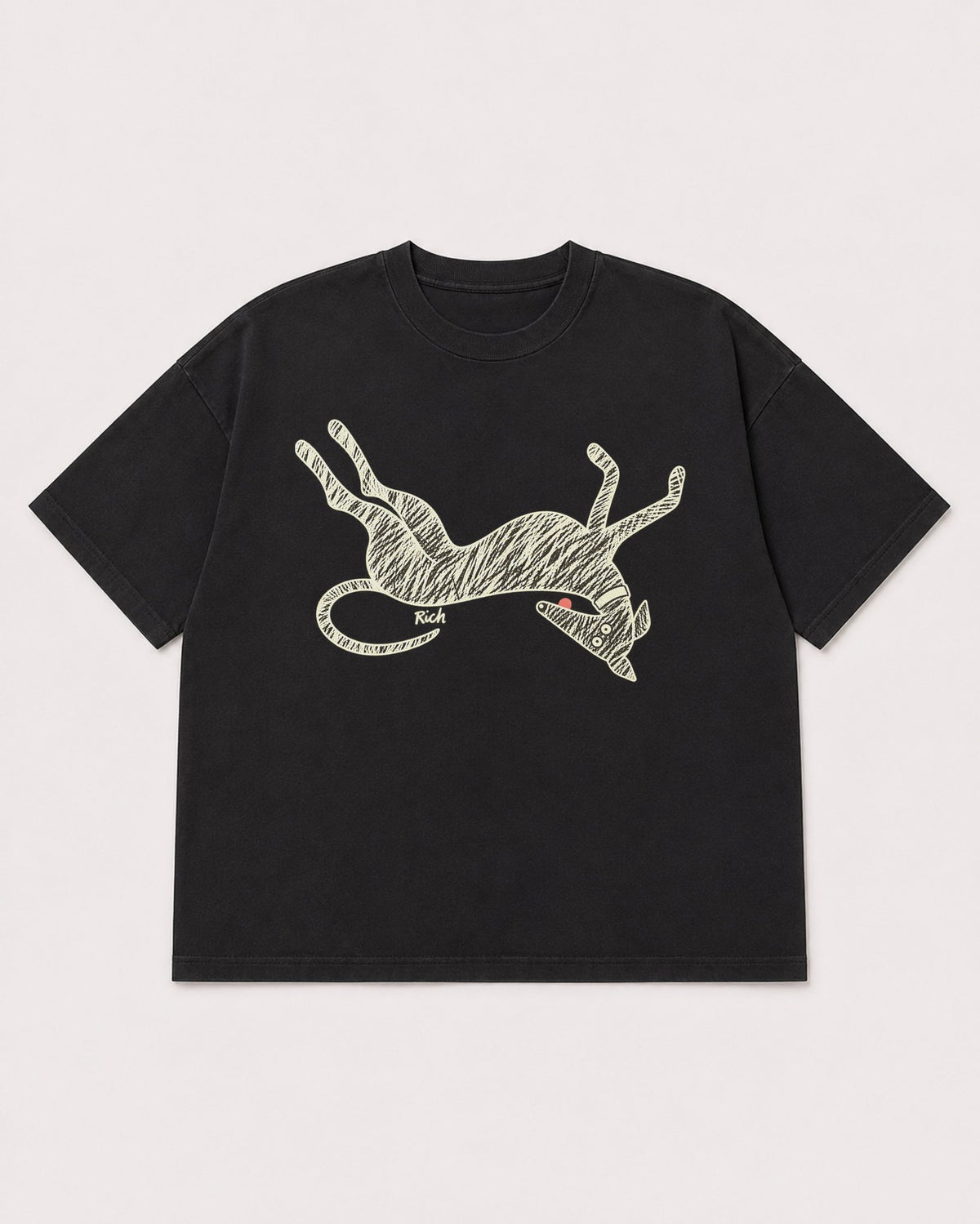 Mockup Boxy Heavyweight Tee Black product
