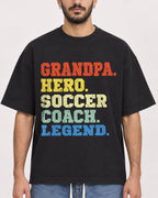 Mockup Boxy Heavyweight Tee Black male close-up 07