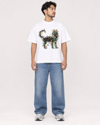 Mockup Boxy Heavyweight Tee White male full-body 02