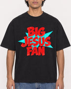 Mockup Boxy Heavyweight Tee Black male close-up 26