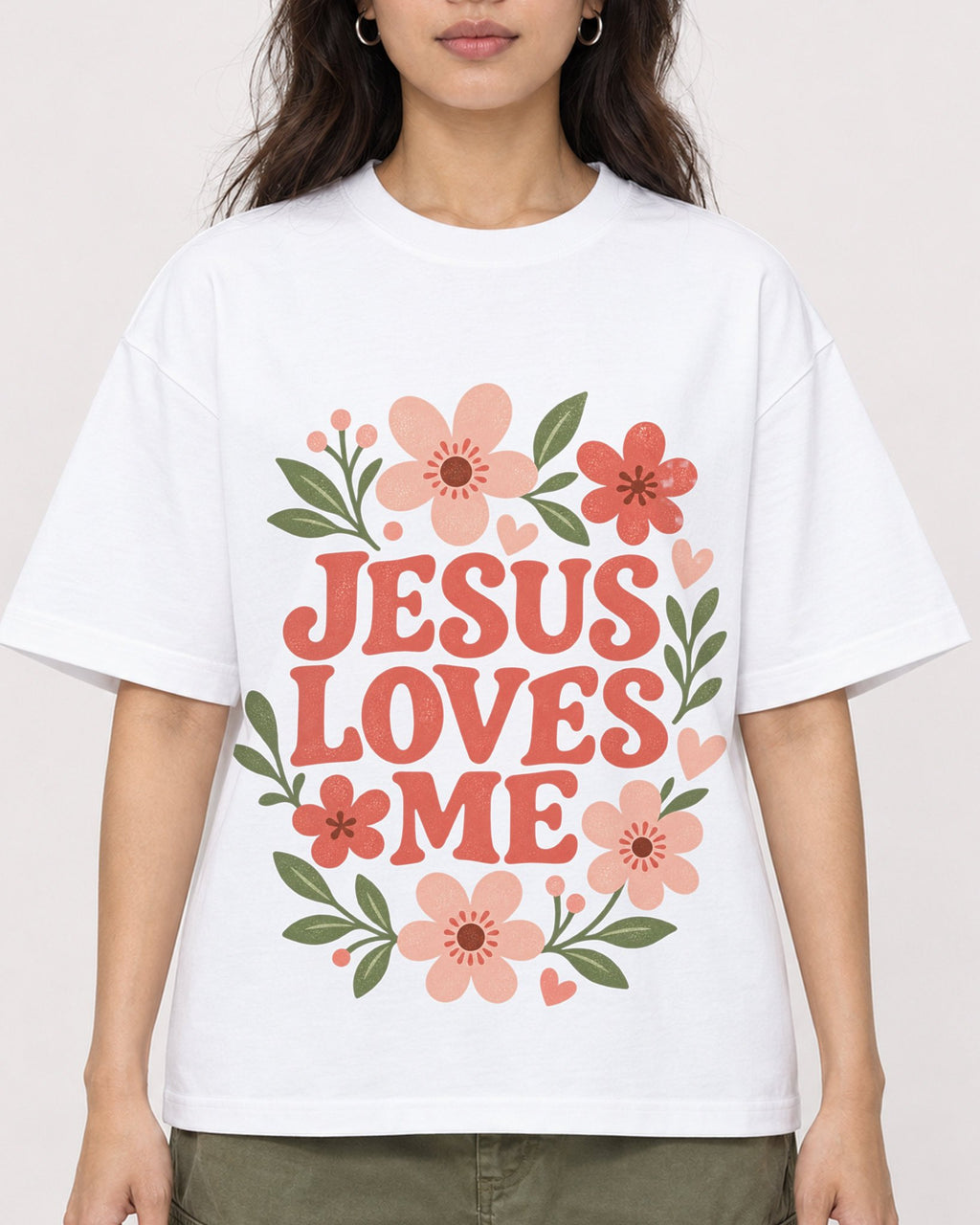 Mockup Boxy Heavyweight Tee White female close-up 02