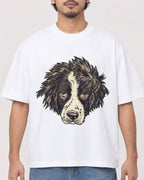 Mockup Boxy Heavyweight Tee White male close-up 02