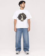 Mockup Boxy Heavyweight Tee White male full-body 02