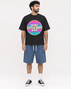 Mockup Boxy Heavyweight Tee Black male full-body 07