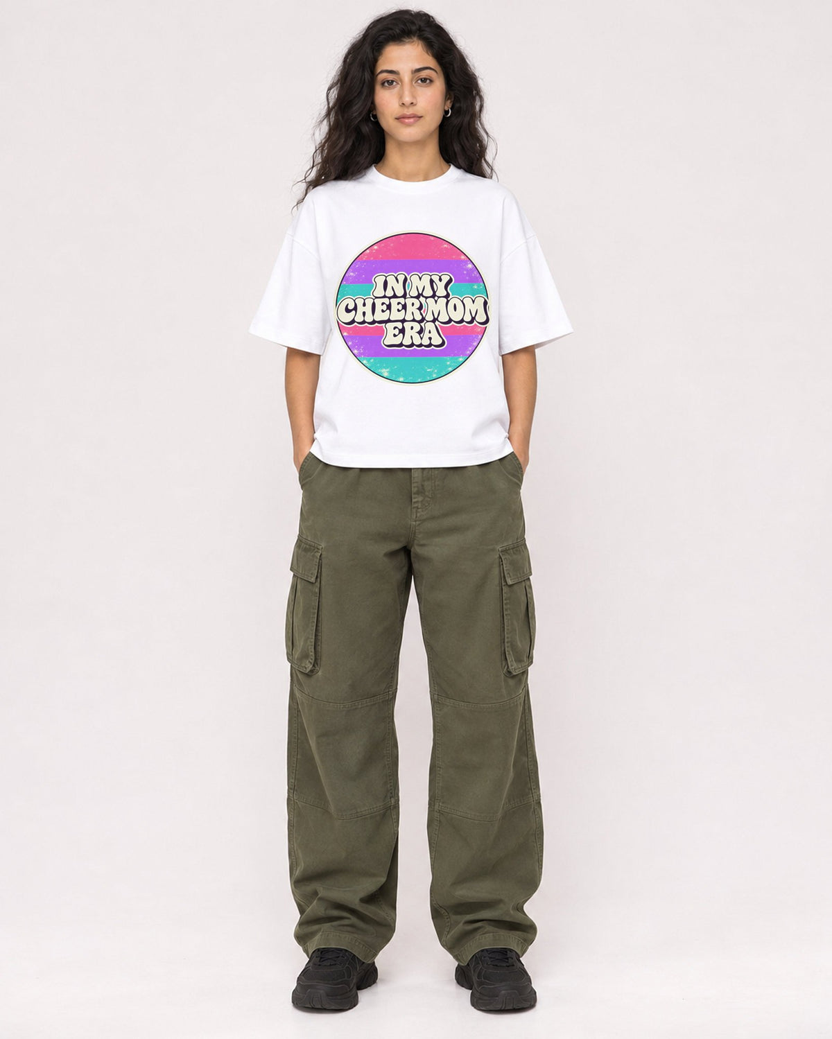 Mockup Boxy Heavyweight Tee White female full-body 07
