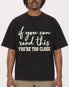 Mockup Boxy Heavyweight Tee Black male close-up 04