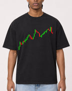 Mockup Boxy Heavyweight Tee Black male close-up 25