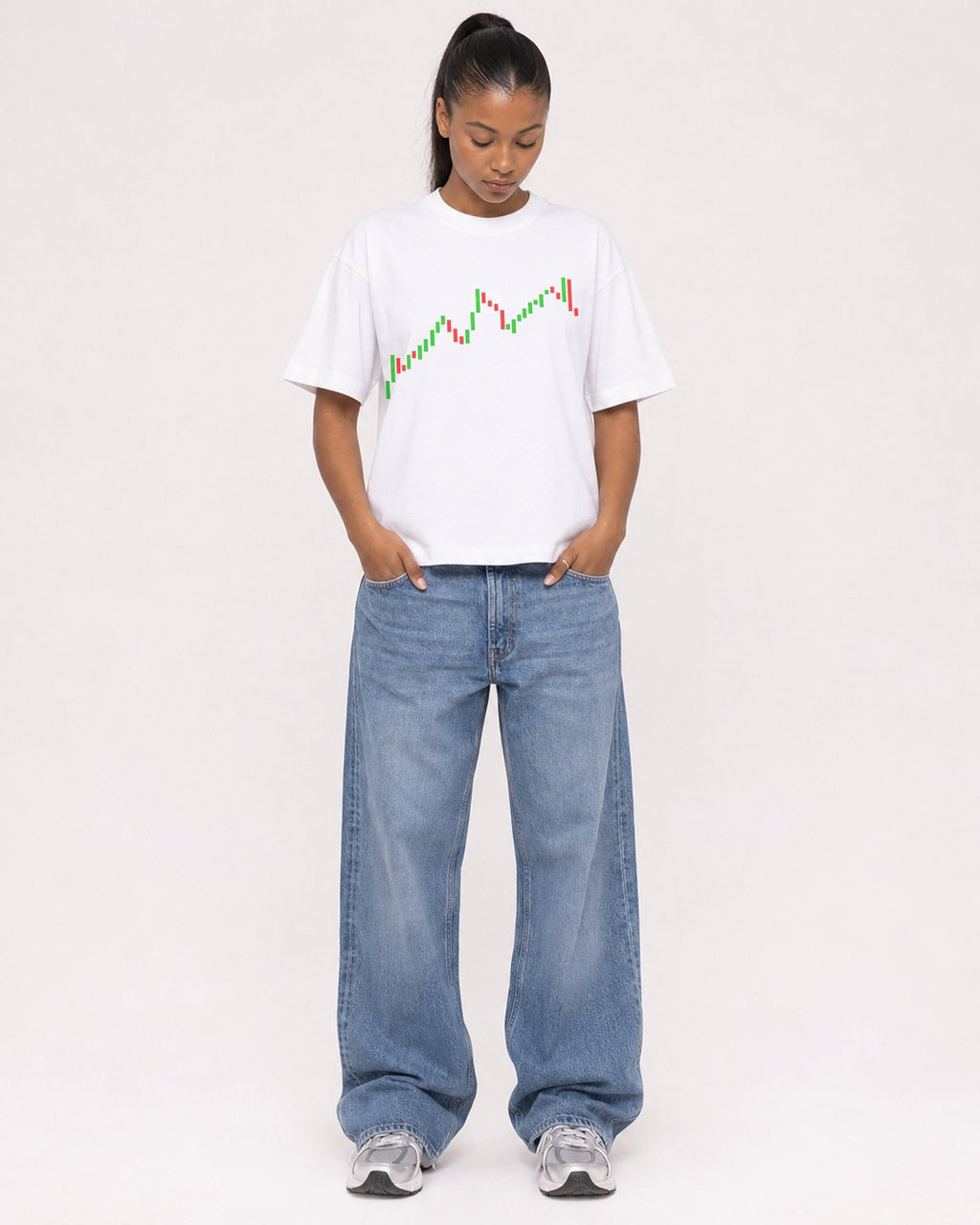 Mockup Boxy Heavyweight Tee White female full-body 25