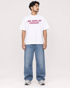 Mockup Boxy Heavyweight Tee White male full-body 02