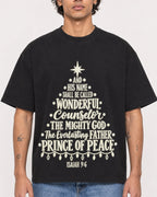 Mockup Boxy Heavyweight Tee Black male close-up 30