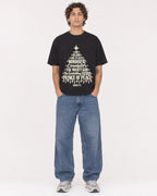 Mockup Boxy Heavyweight Tee Black male full-body 30