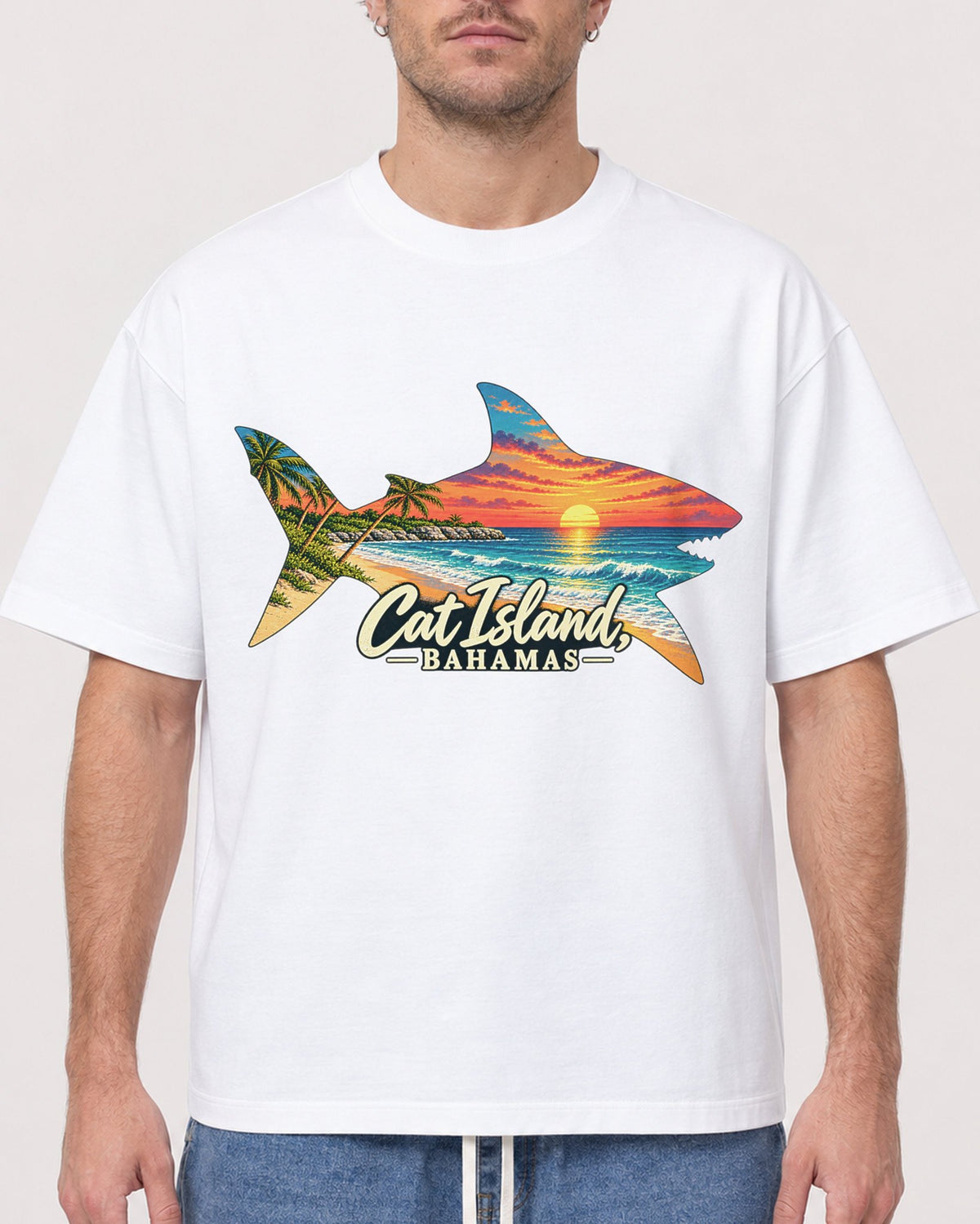Mockup Boxy Heavyweight Tee White male close-up 08