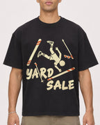 Mockup Boxy Heavyweight Tee Black male close-up 20