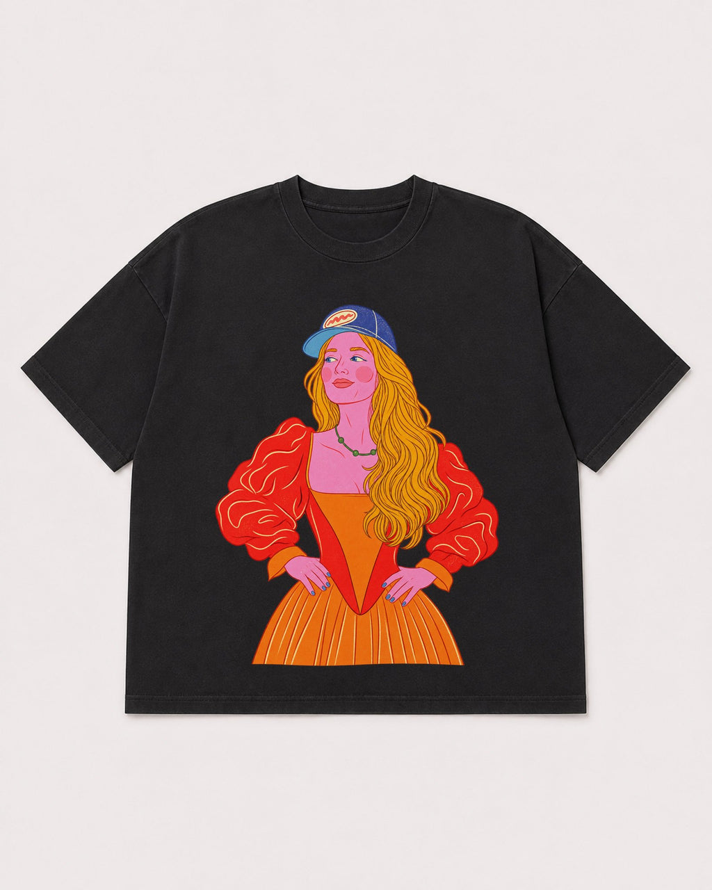 Mockup Boxy Heavyweight Tee Black product