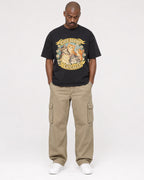 Mockup Boxy Heavyweight Tee Black male full-body 44
