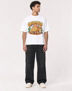 Mockup Boxy Heavyweight Tee White male full-body 10