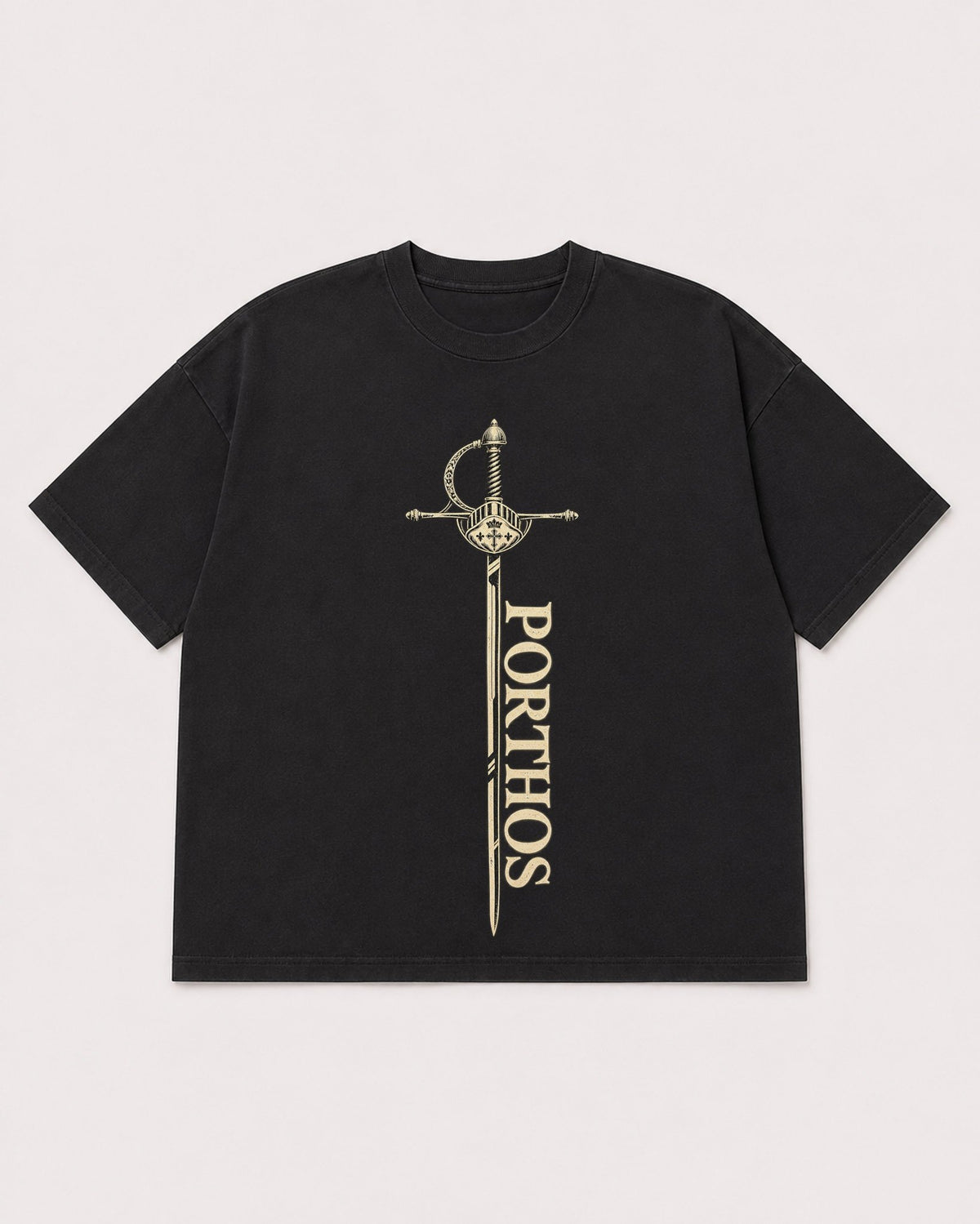 Mockup Boxy Heavyweight Tee Black product