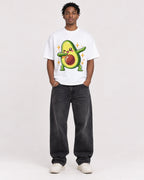 Mockup Boxy Heavyweight Tee White male full-body 05