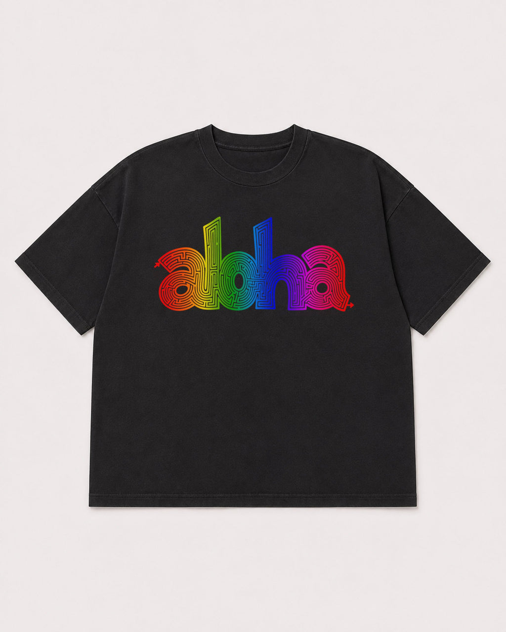 Mockup Boxy Heavyweight Tee Black product