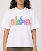 Mockup Boxy Heavyweight Tee White female close-up 07