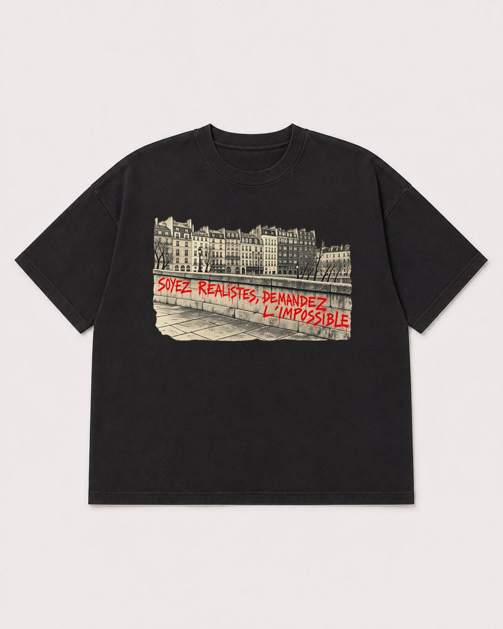 Mockup Boxy Heavyweight Tee Black product