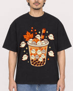 Mockup Boxy Heavyweight Tee Black male close-up 02