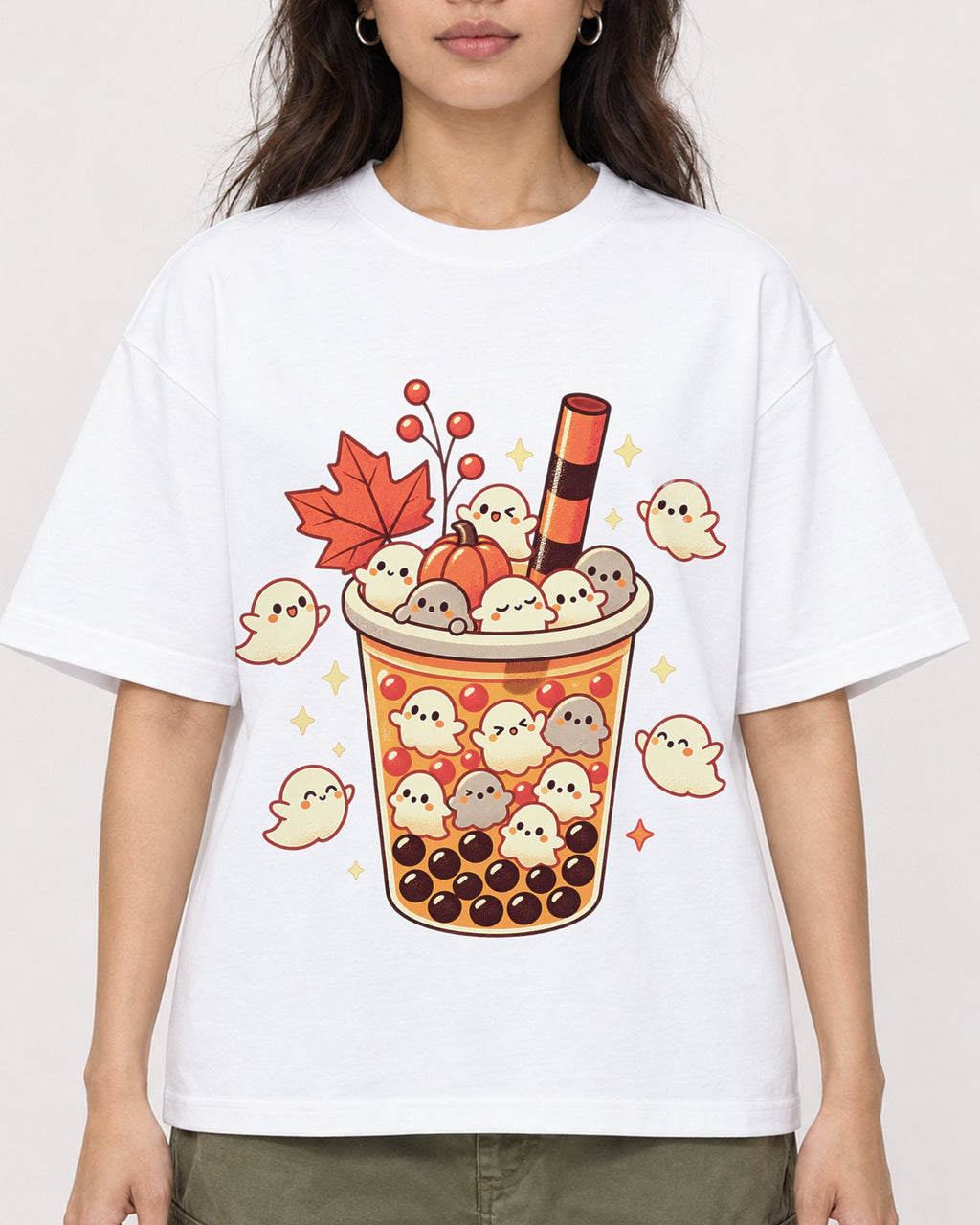 Mockup Boxy Heavyweight Tee White female close-up 02