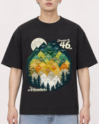 Mockup Boxy Heavyweight Tee Black male close-up 01