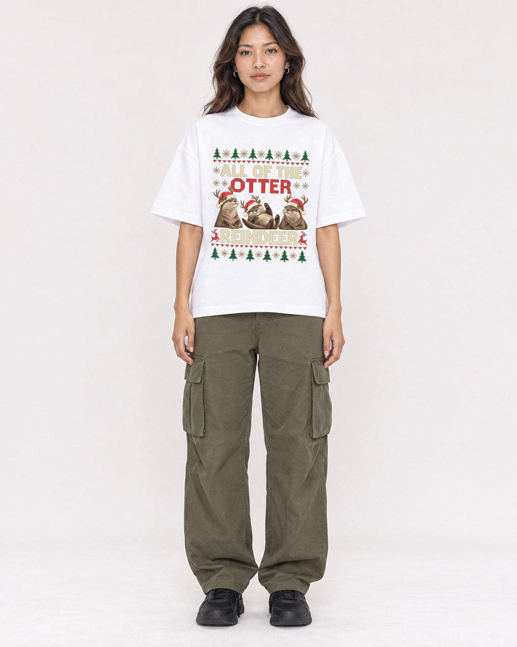 Mockup Boxy Heavyweight Tee White female full-body 02