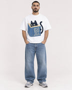 Mockup Boxy Heavyweight Tee White male full-body 37