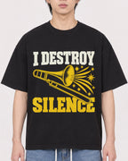 Mockup Boxy Heavyweight Tee Black male close-up 11