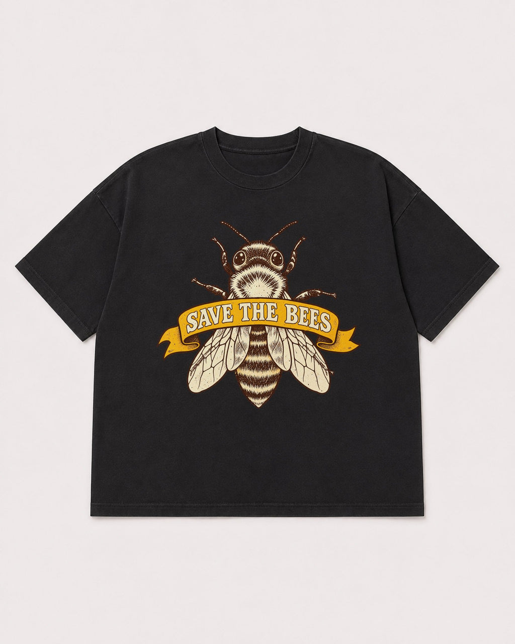 Mockup Boxy Heavyweight Tee Black product