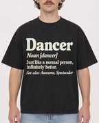Mockup Boxy Heavyweight Tee Black male close-up 09
