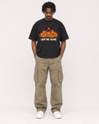 Mockup Boxy Heavyweight Tee Black male full-body 04
