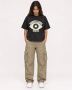 Mockup Boxy Heavyweight Tee Black female full-body 06