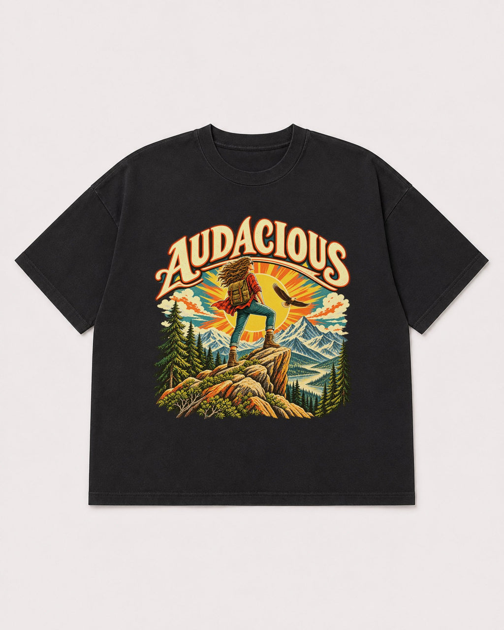 Mockup Boxy Heavyweight Tee Black product