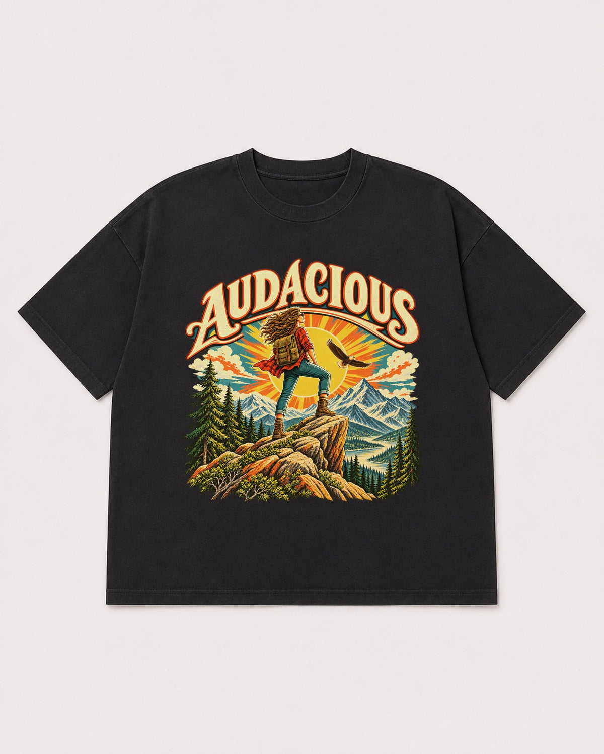Mockup Boxy Heavyweight Tee Black product
