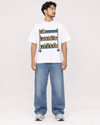 Mockup Boxy Heavyweight Tee White male full-body 02