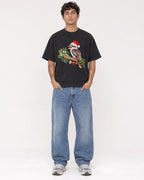 Mockup Boxy Heavyweight Tee Black male full-body 06